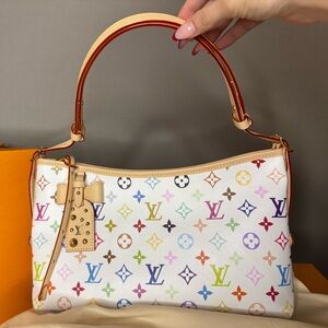 Louis Vuitton White Multicolor Murakami Carryall Eastwest - Sold out @ LV